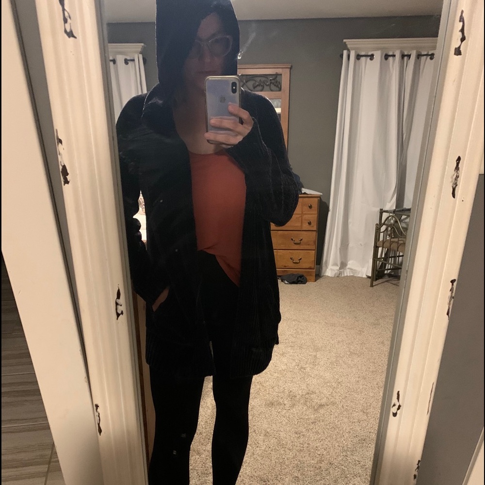 Gap hooded slim cardigan moonless night
